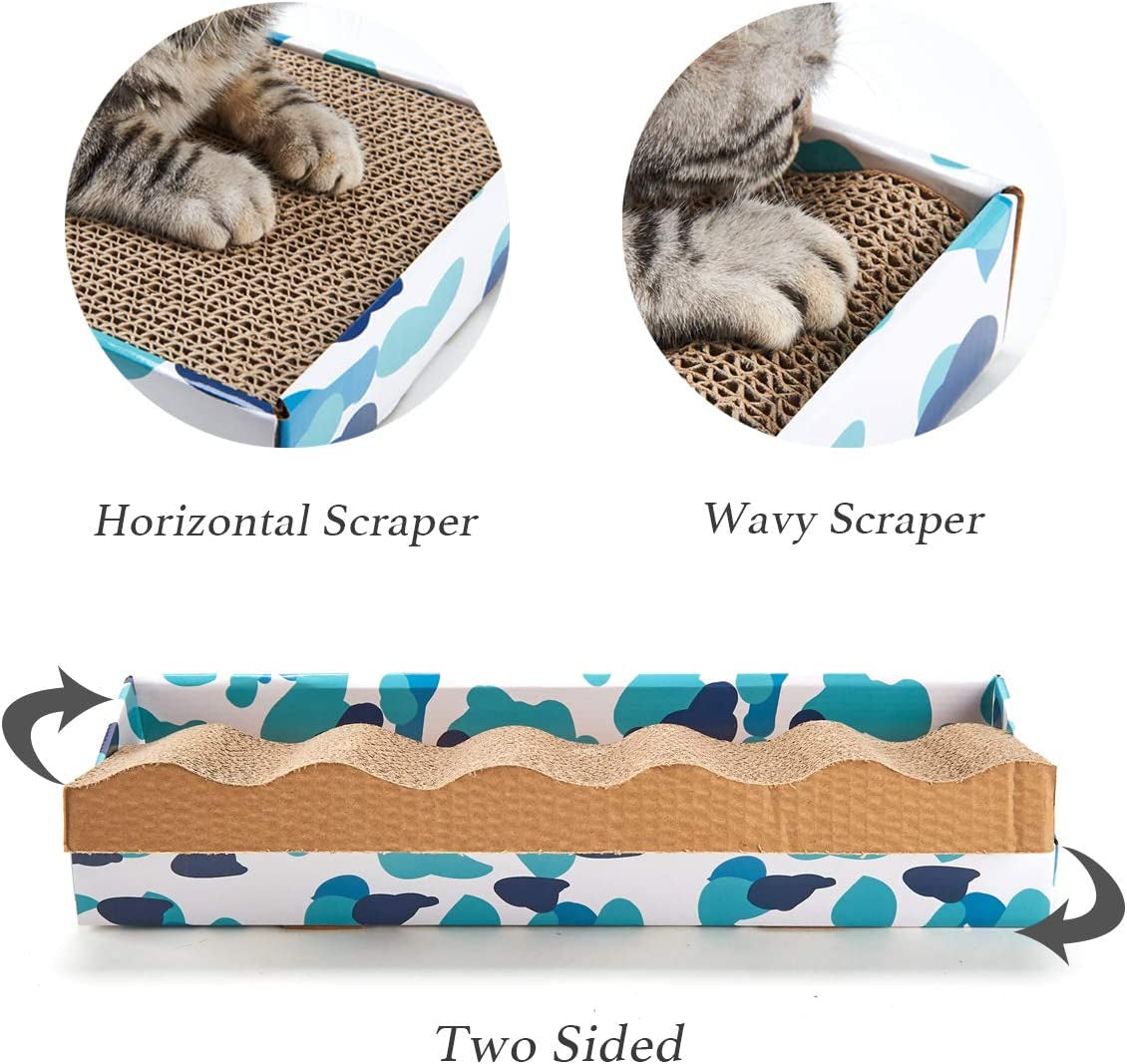 Reversible Cat Scratcher Pad with Catnip - Durable Corrugated Scratching Board for Happy Kitties!