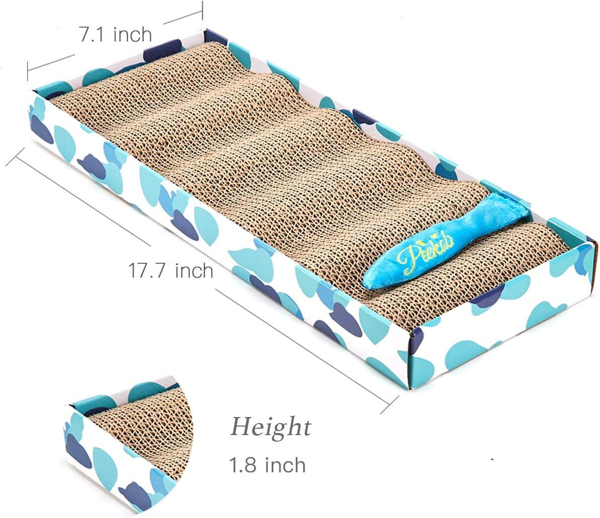 Reversible Cat Scratcher Pad with Catnip - Durable Corrugated Scratching Board for Happy Kitties!