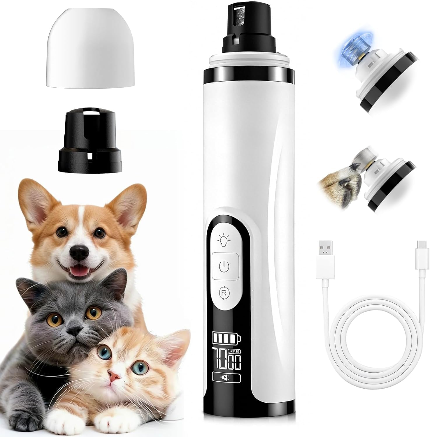 Dog Nail Grinder, Cordless Grooming Pro Nail Grinder 101
