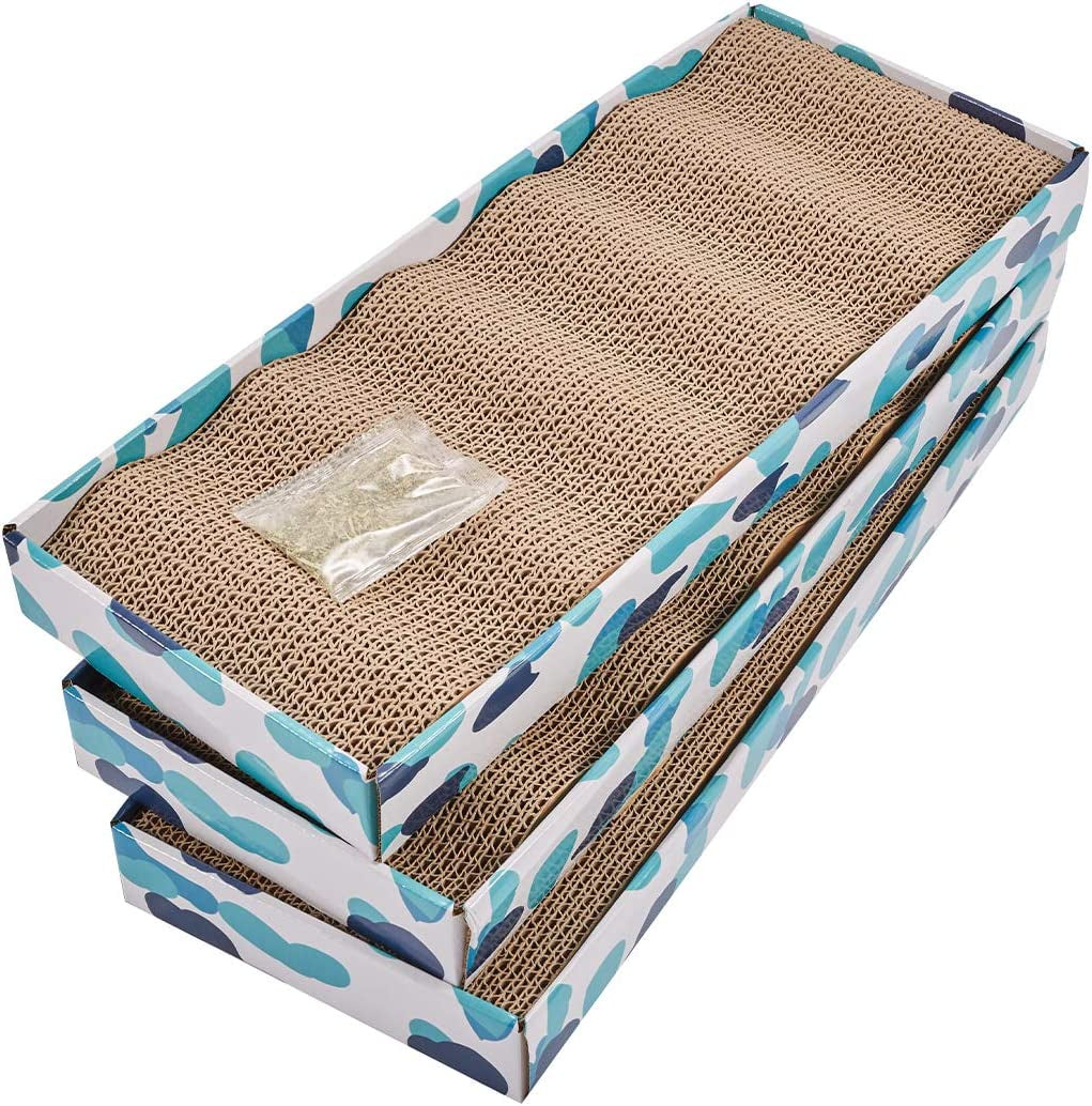 Reversible Cat Scratcher Pad with Catnip - Durable Corrugated Scratching Board for Happy Kitties!