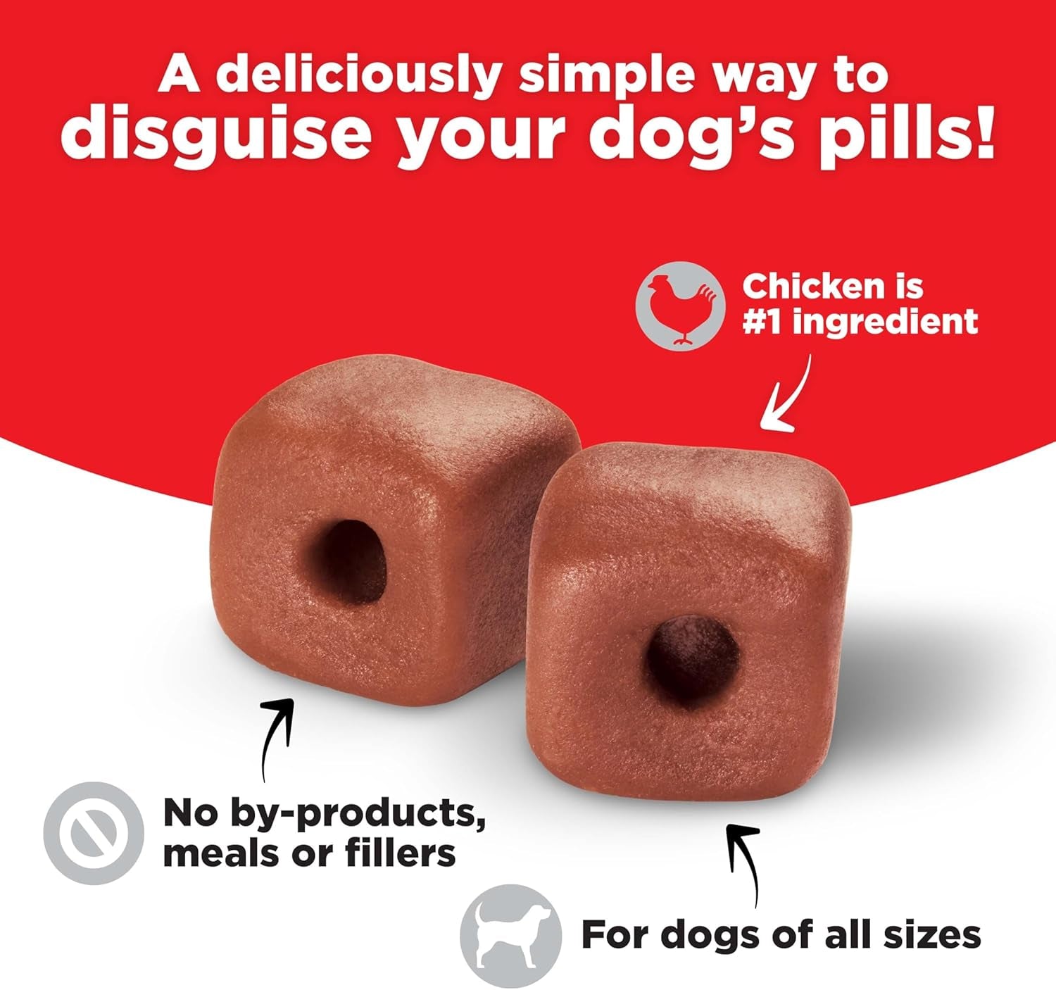 Pill Pouches Dog Treats with Real Chicken, 25 Count Bags (Pack of 5; 125 Total Treats)