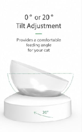 DOUBLE ANGLE ADJUSTABLE PET FEEDING BOWL