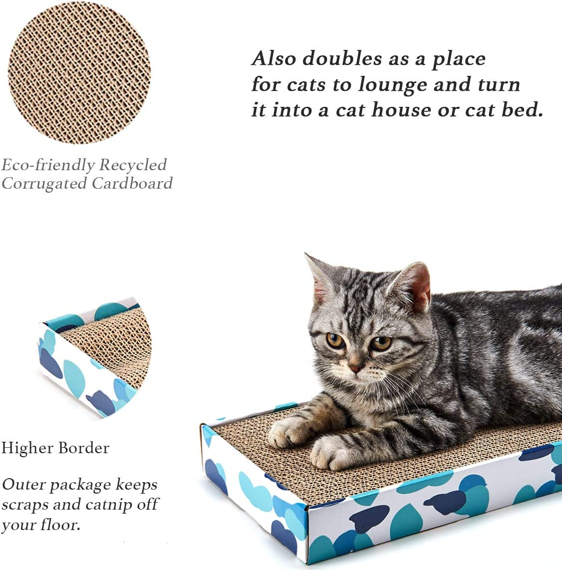 Reversible Cat Scratcher Pad with Catnip - Durable Corrugated Scratching Board for Happy Kitties!
